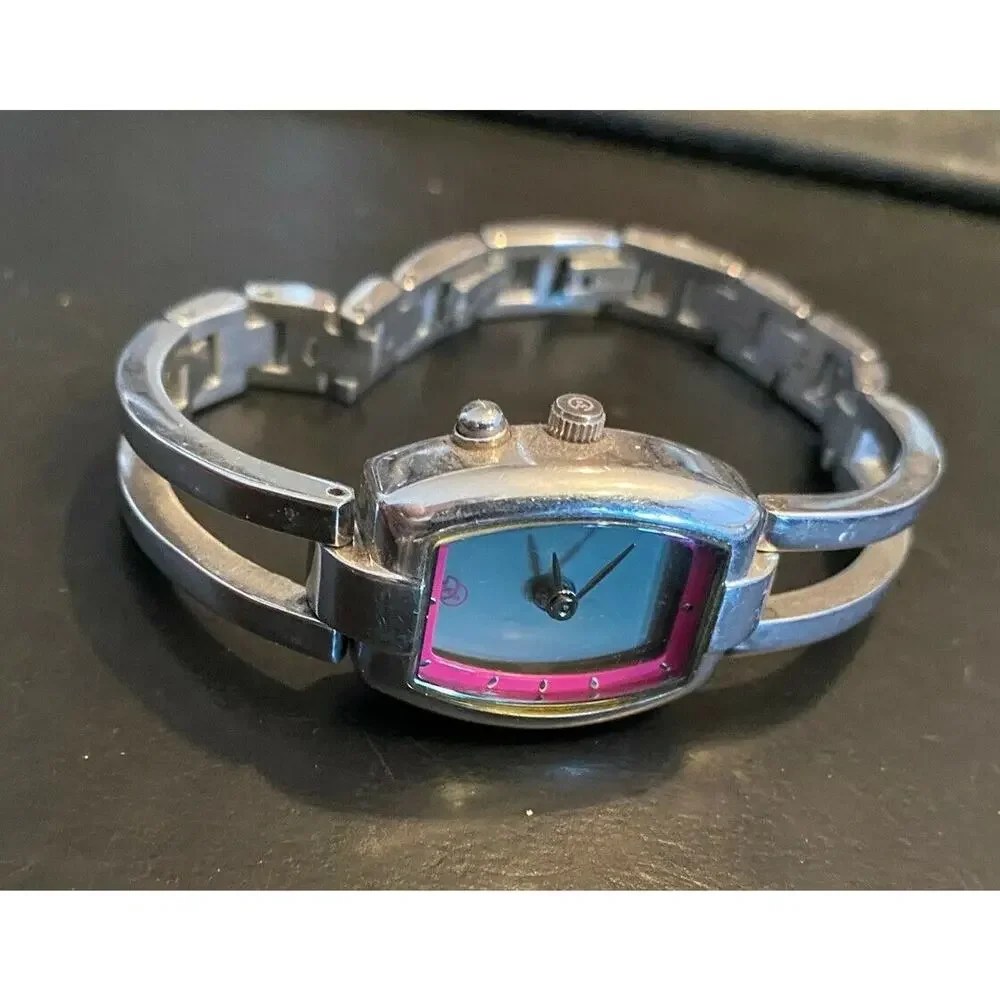 Women's George Urge Watch, Silver Tone Bracelet Band, Pink Accented